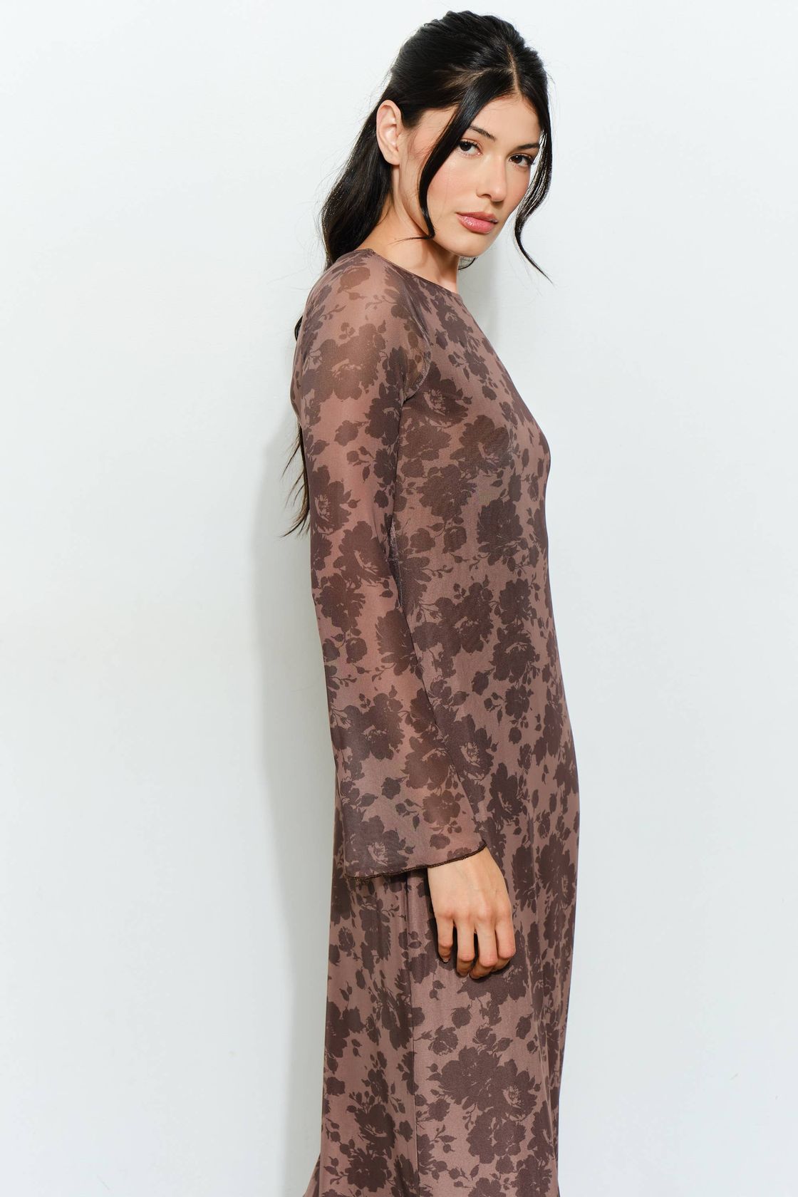 Meredith Maxi Dress - Mocha Floral