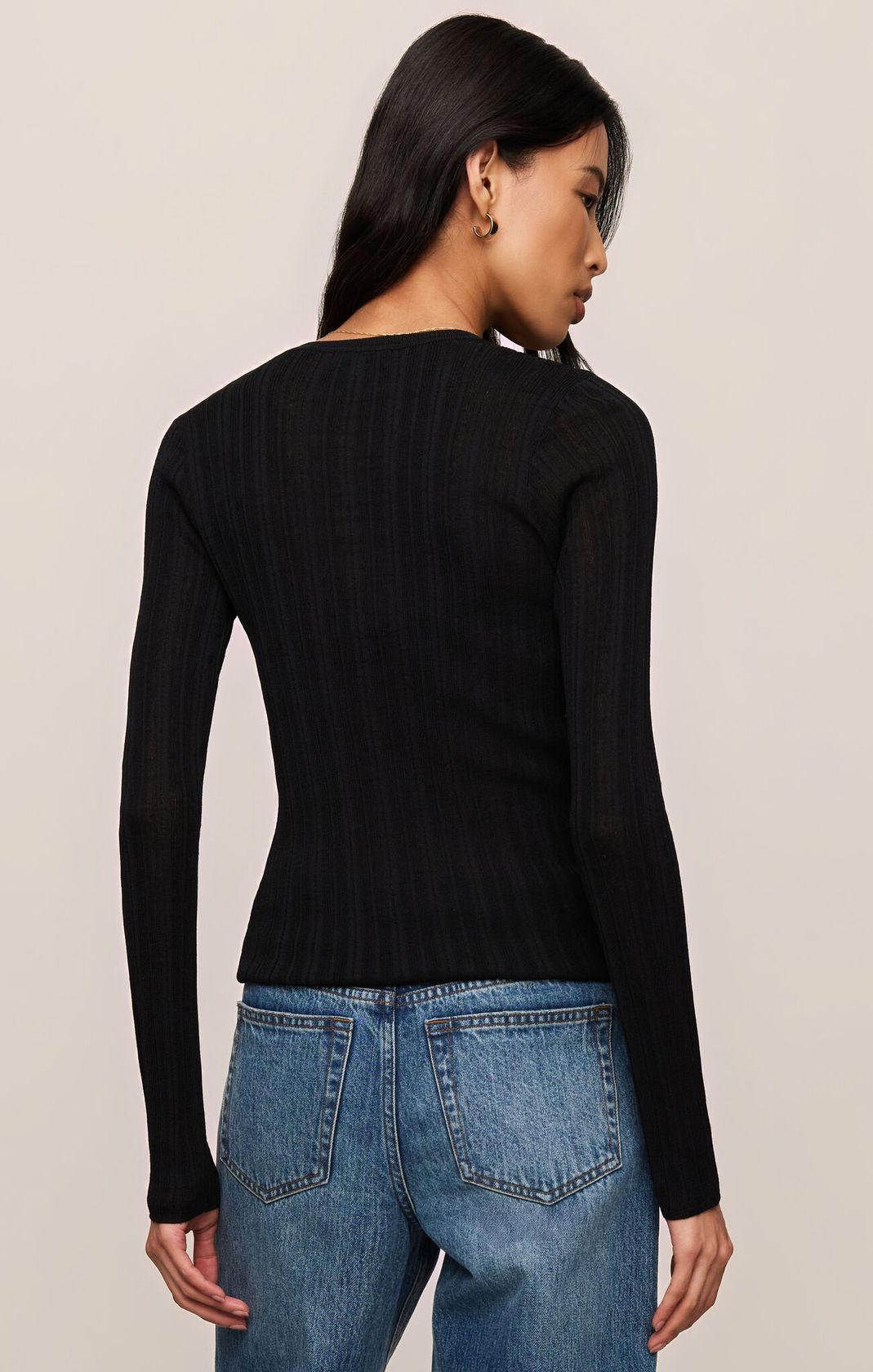 Z Supply Rowena Fine Knit Sweater - Black