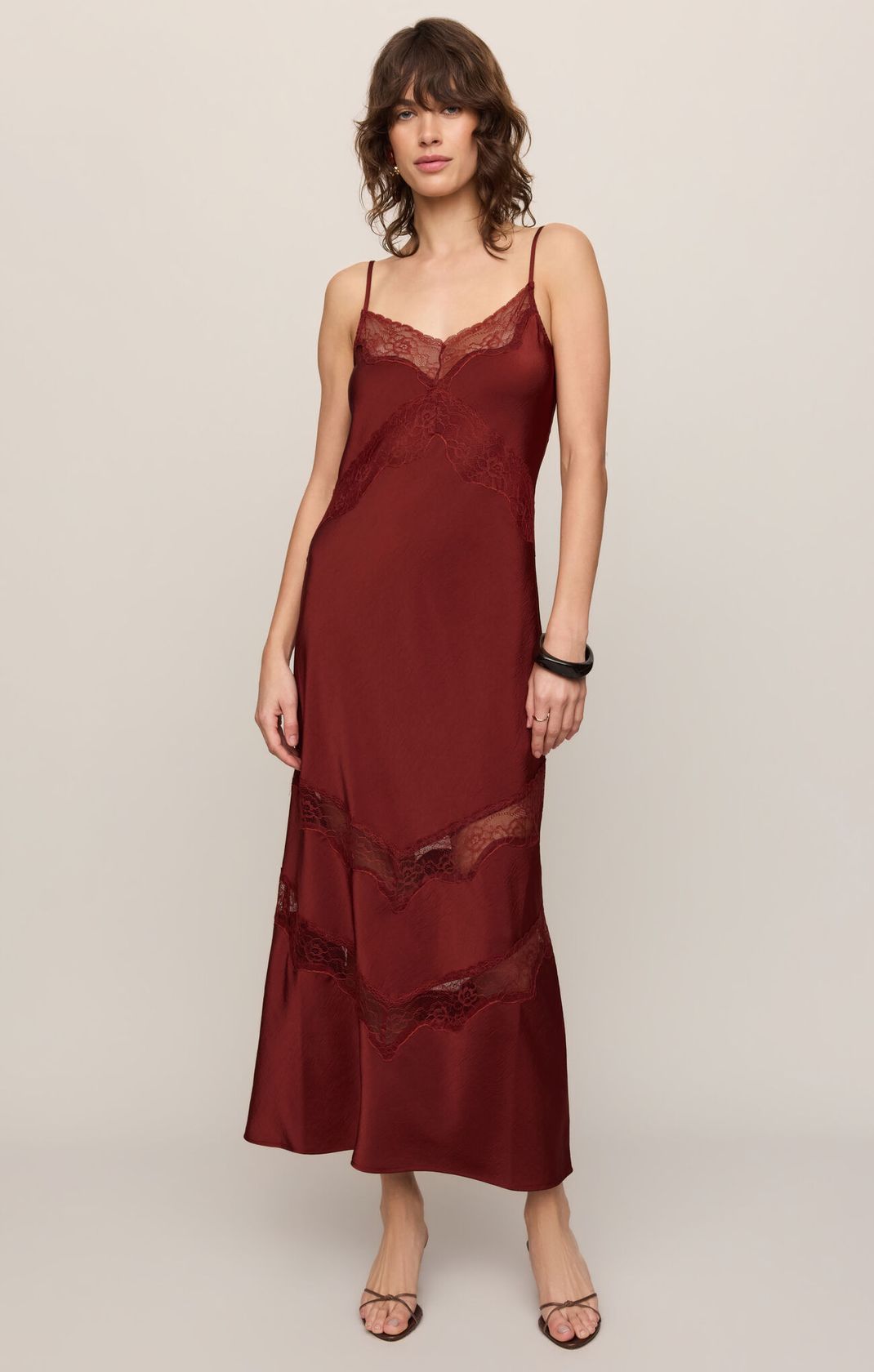 Z Supply - Bruna Lace Midi Dress - Velvet Rouge