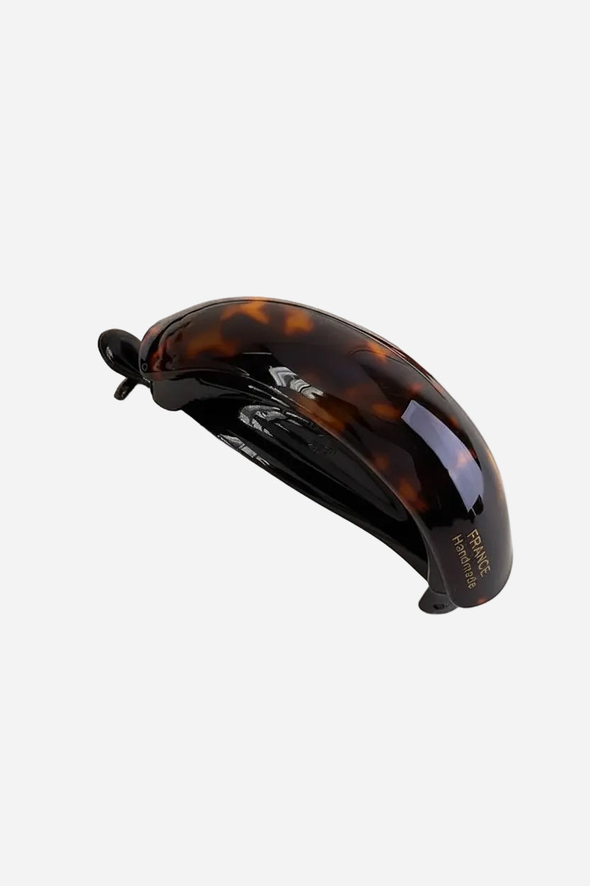 Dark Brown Tortoise Banana Hair Clip