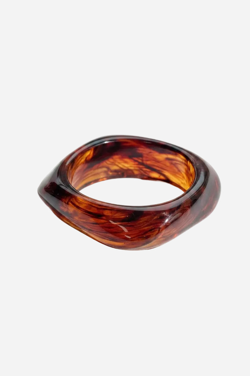 Polygon Acrylic Bracelet- Dark Brown