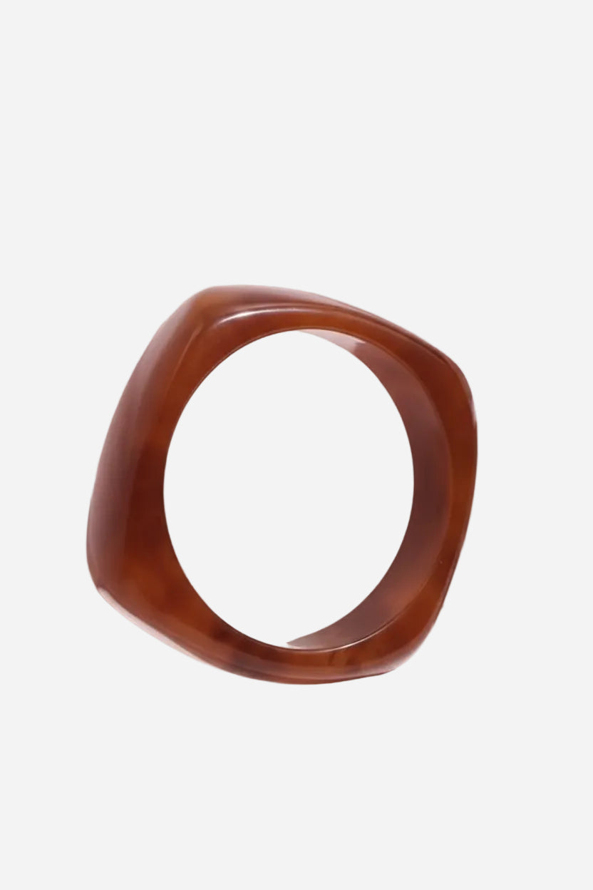 Polygon Acrylic Bracelet- Caramel