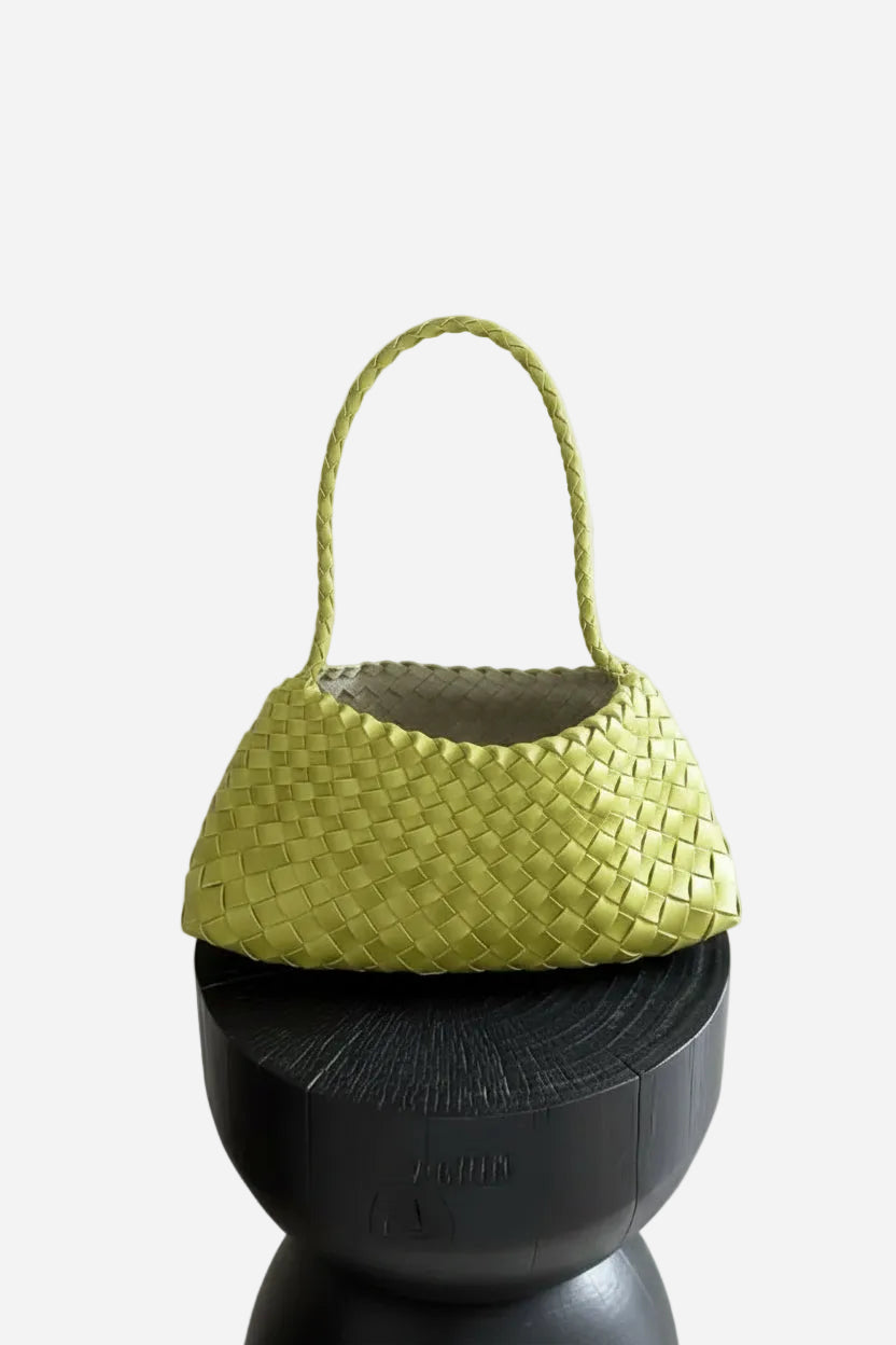 Woven Green Shoulder Bag