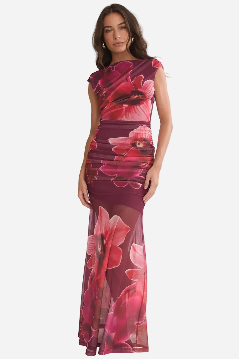 Orchid Floral Maxi Dress