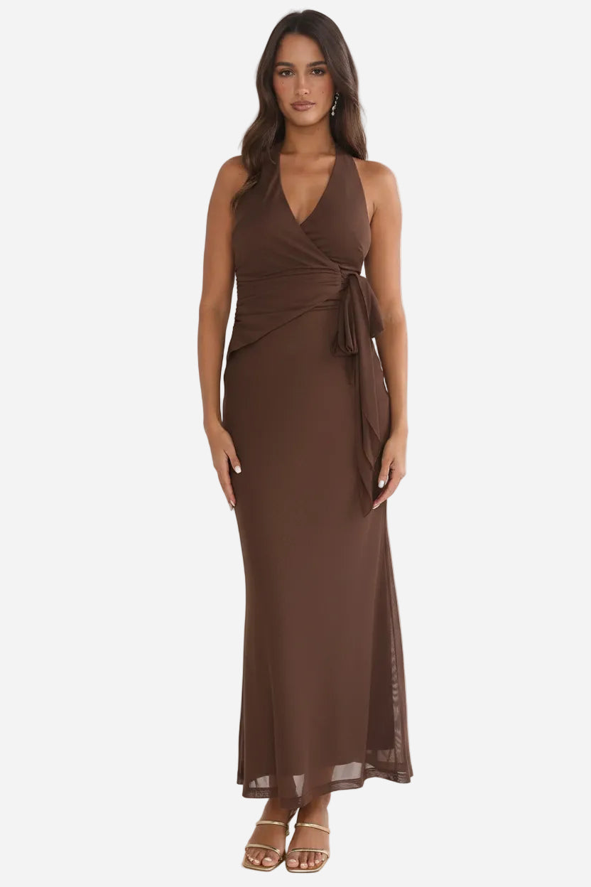 Halter Wrap Maxi Dress Halter Wrap Maxi Dress