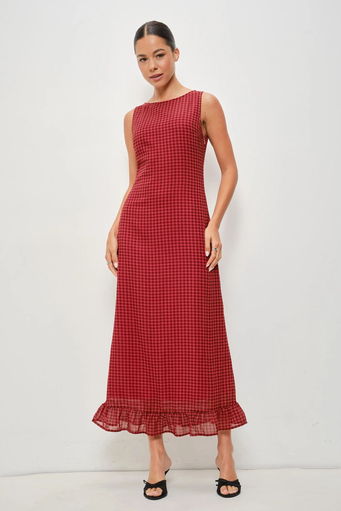 Aella Gingham Maxi Dress