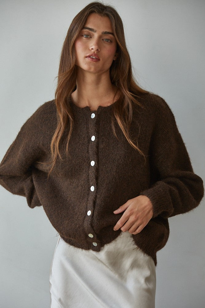 Lucas Cardigan - Dark Chocolate