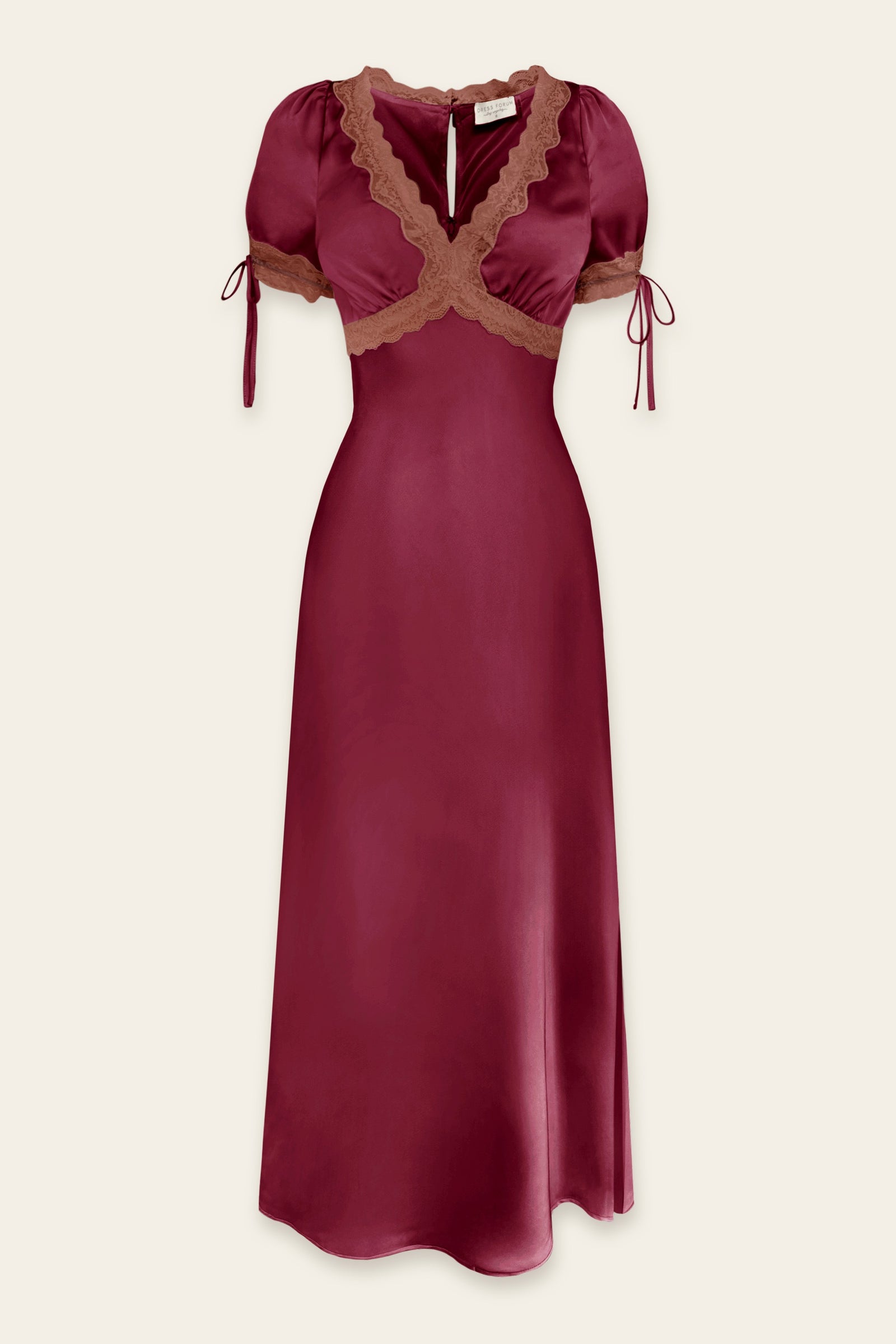 Mary Satin Maxi Dress - Magenta