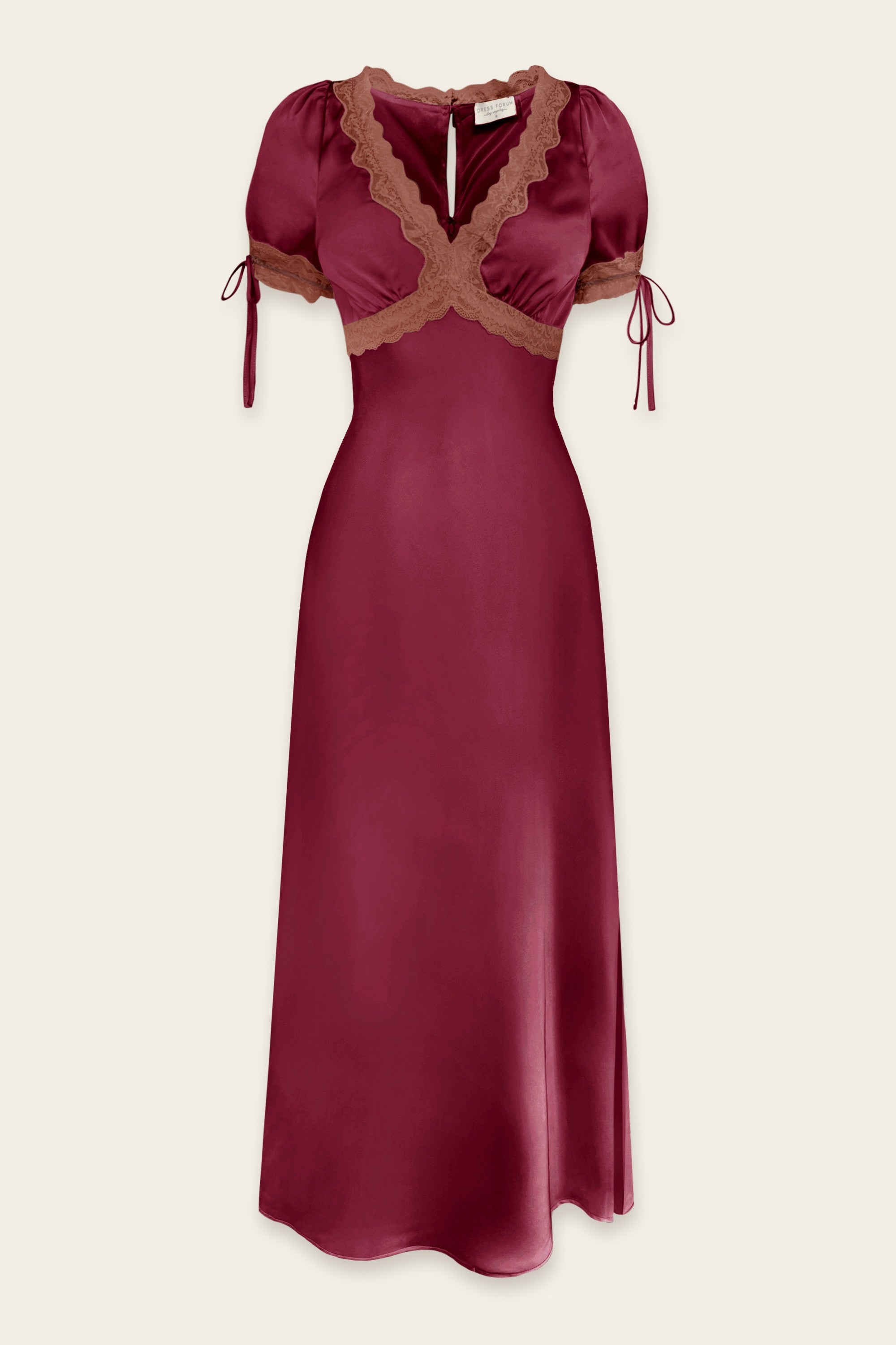 Mary Satin Maxi Dress - Magenta