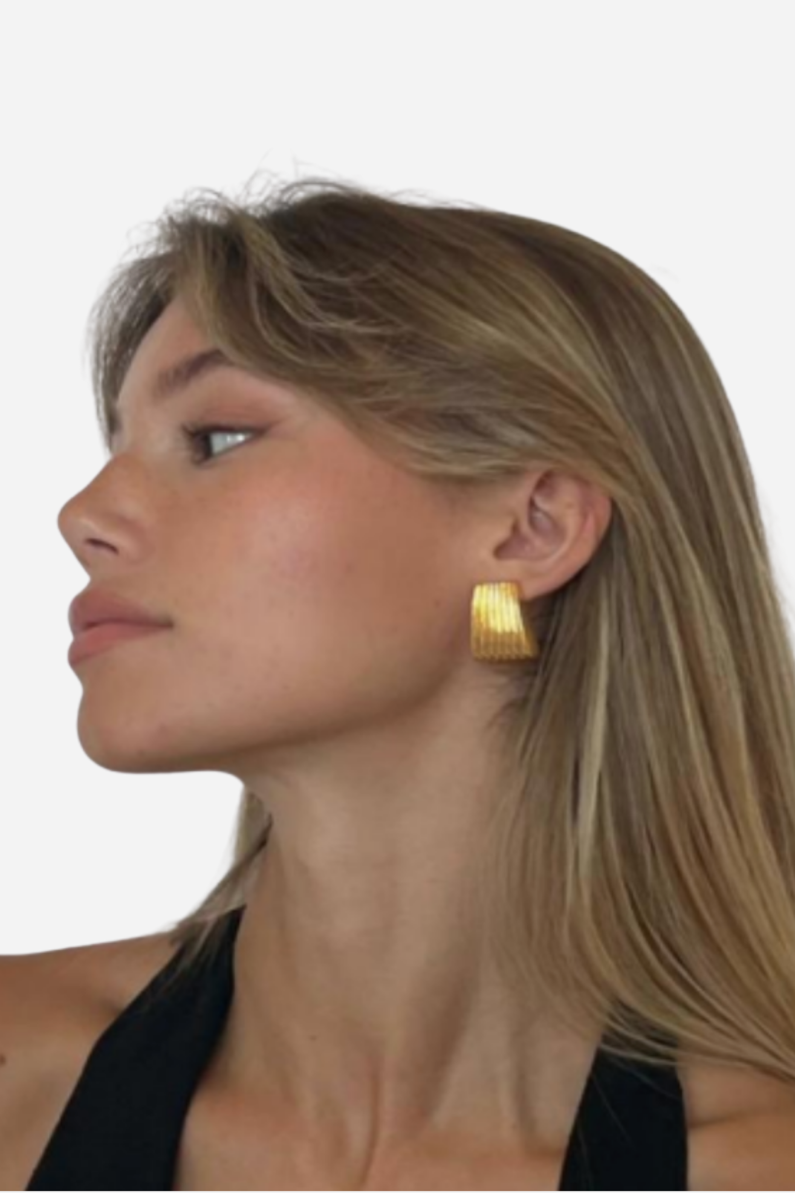 18K Madelyn Ribbed Statement Earrings