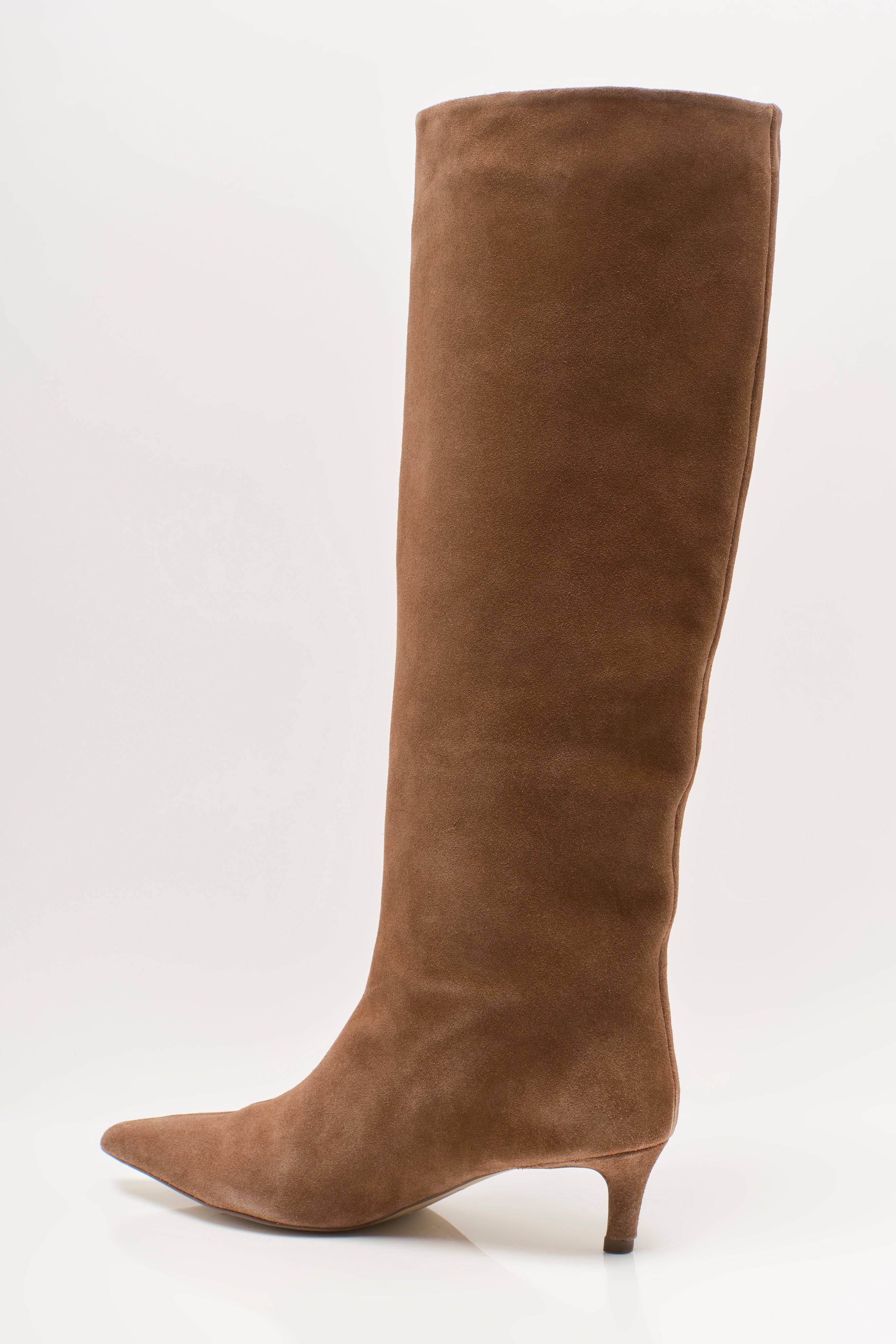 Free People - Kiki Kitten Heel Boot - Tan Suede