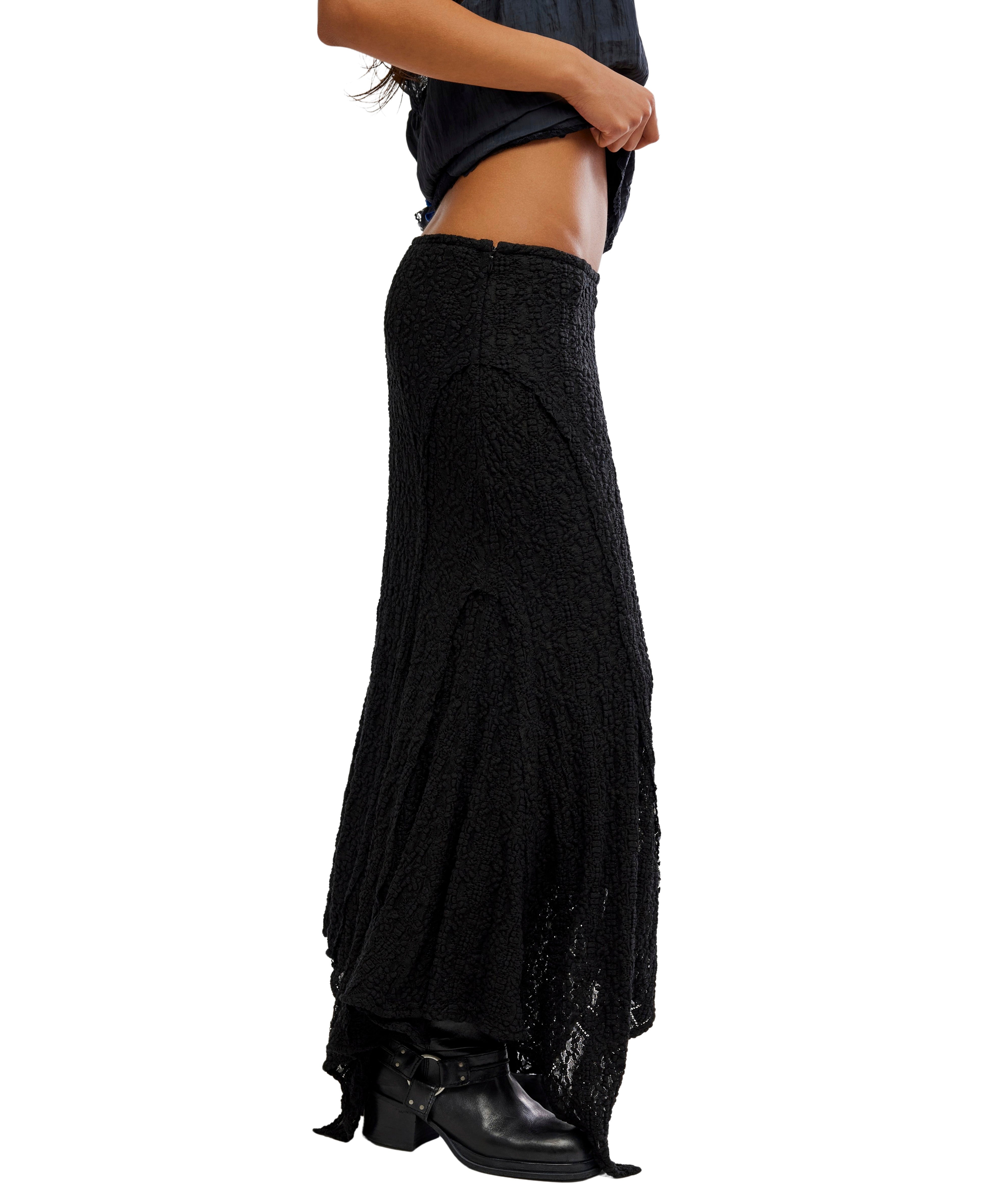 Free People - Bella Lace Mermaid Skirt - Black