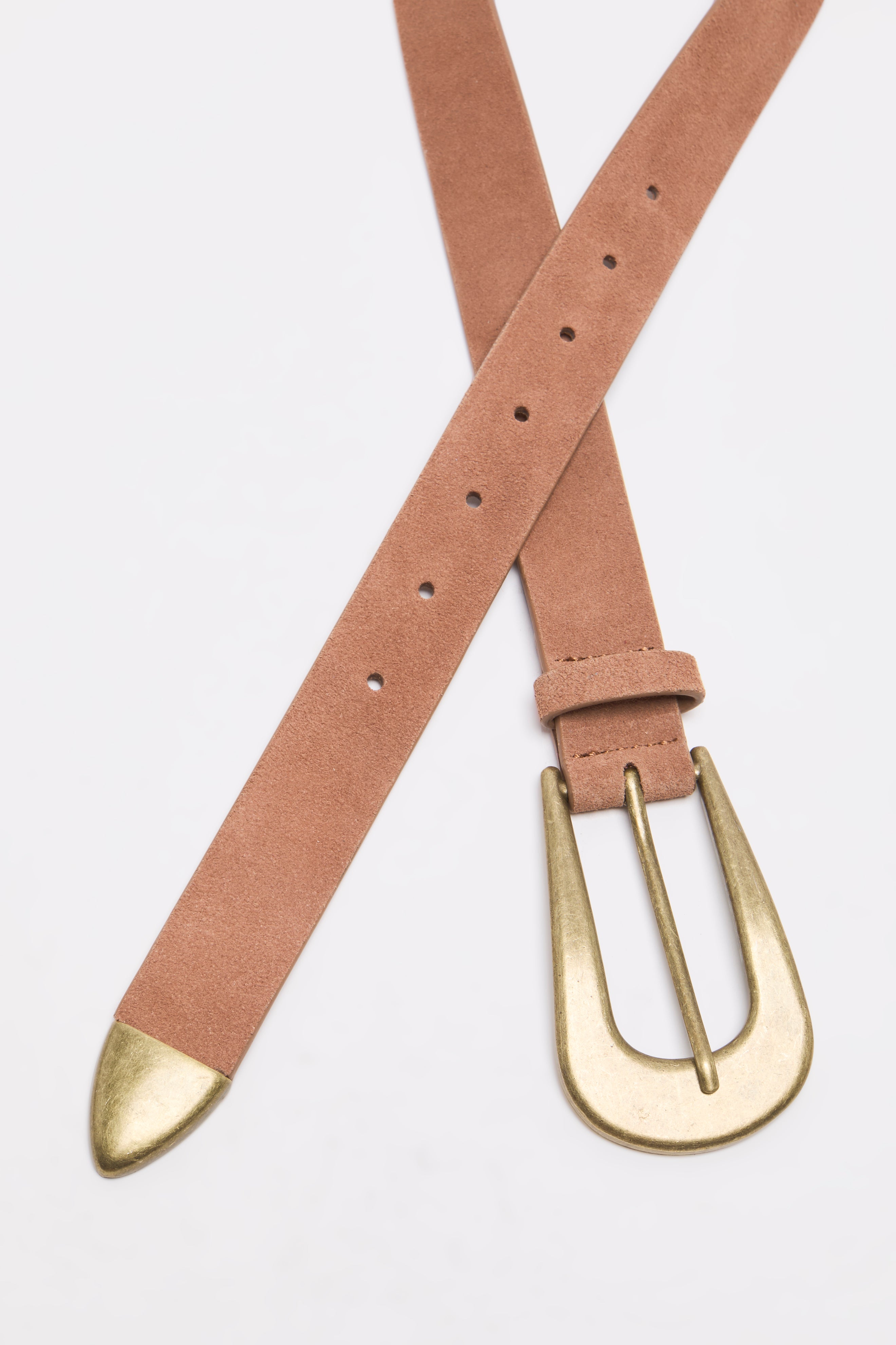 Free People - Cannon Suede Belt - Cognac