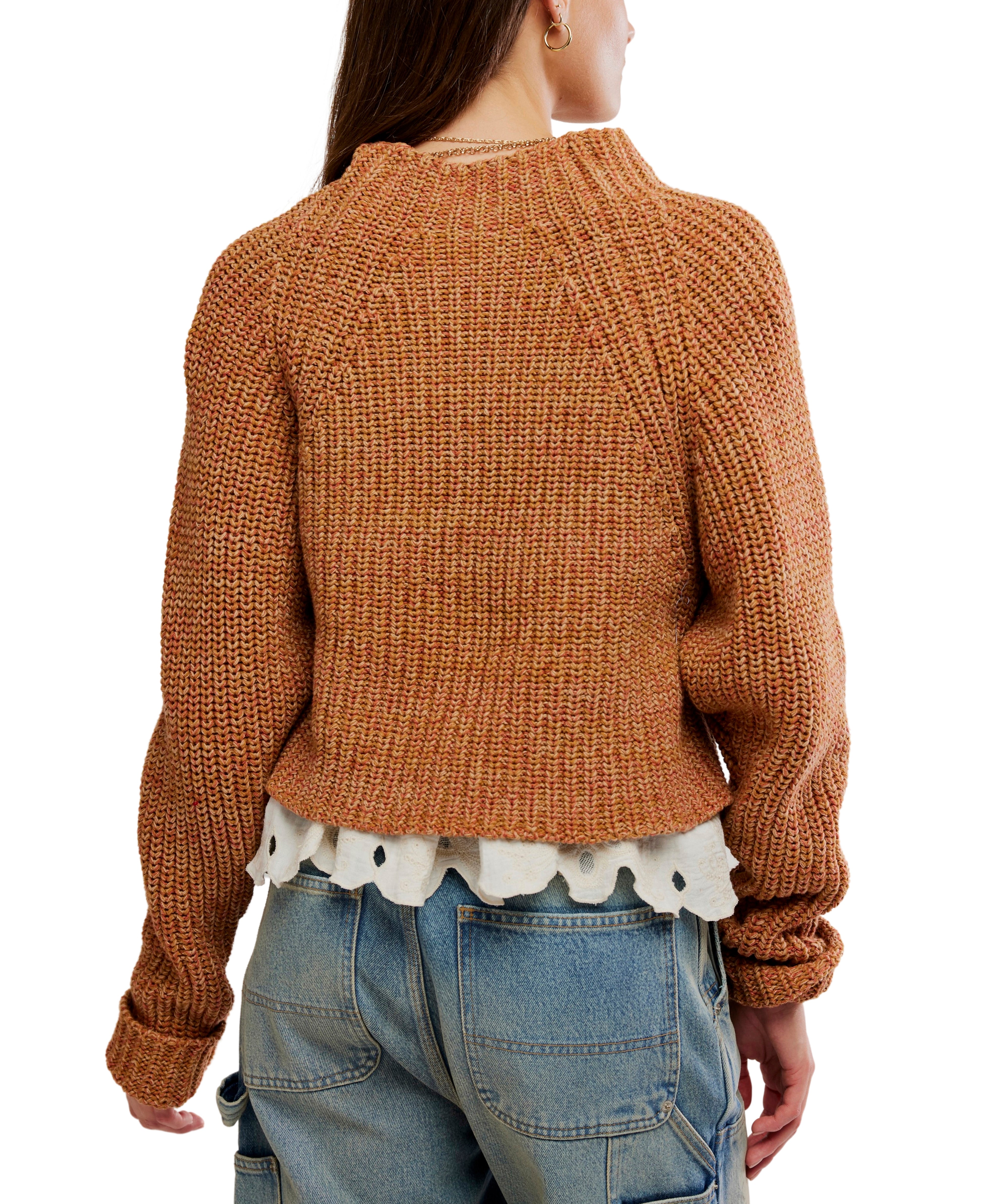 Free People Low Tide Pullover - Cinnamon Spice
