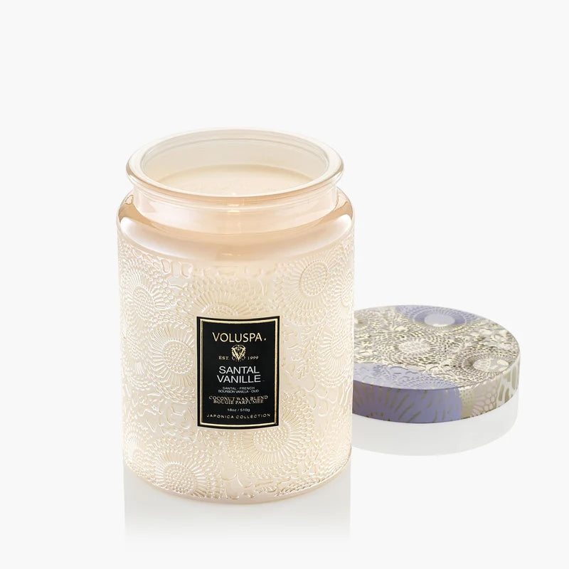 Voluspa - Large Glass Jar Candle - 18 oz - Santal Vanille