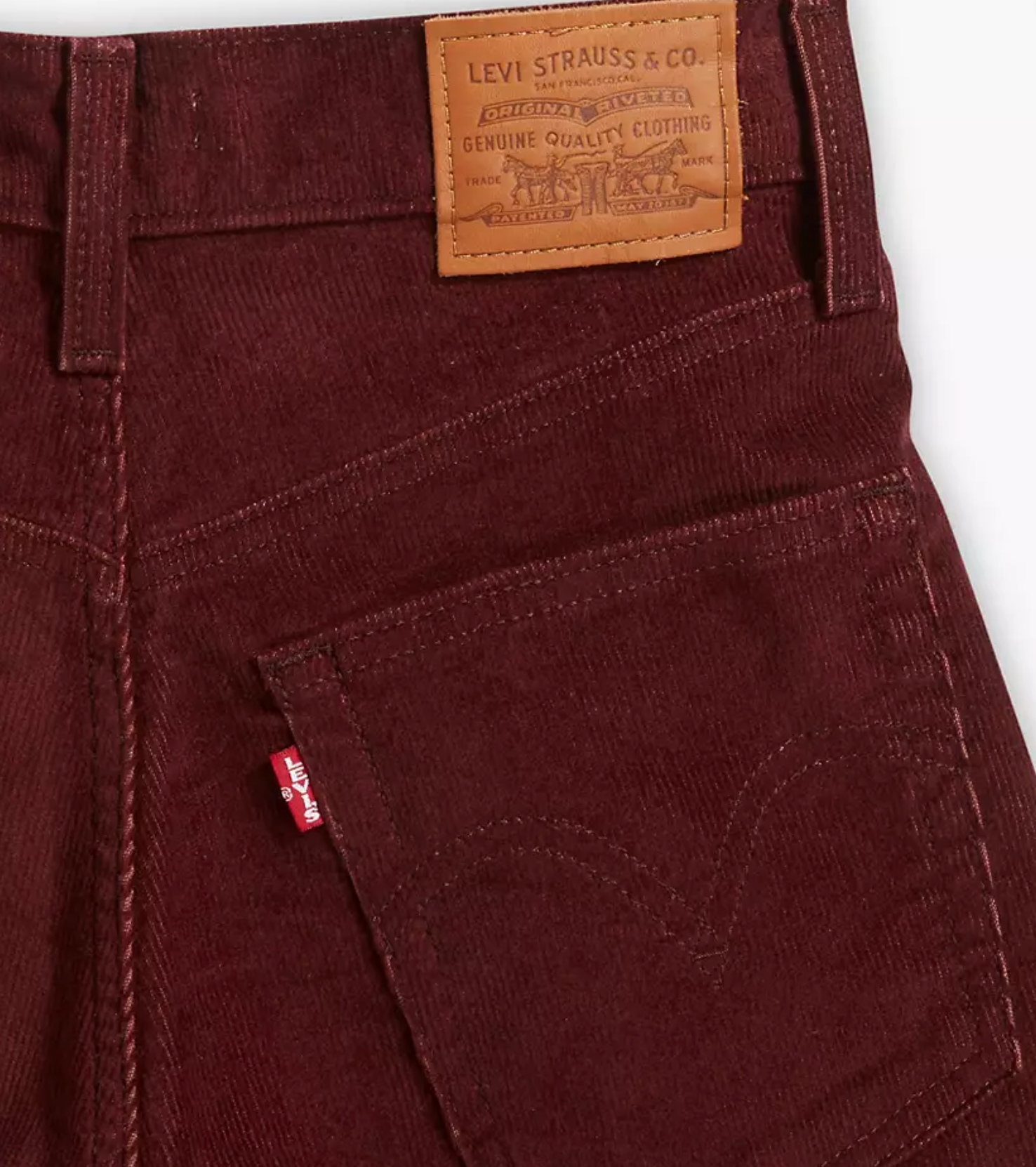 Burgundy sales levi jeans