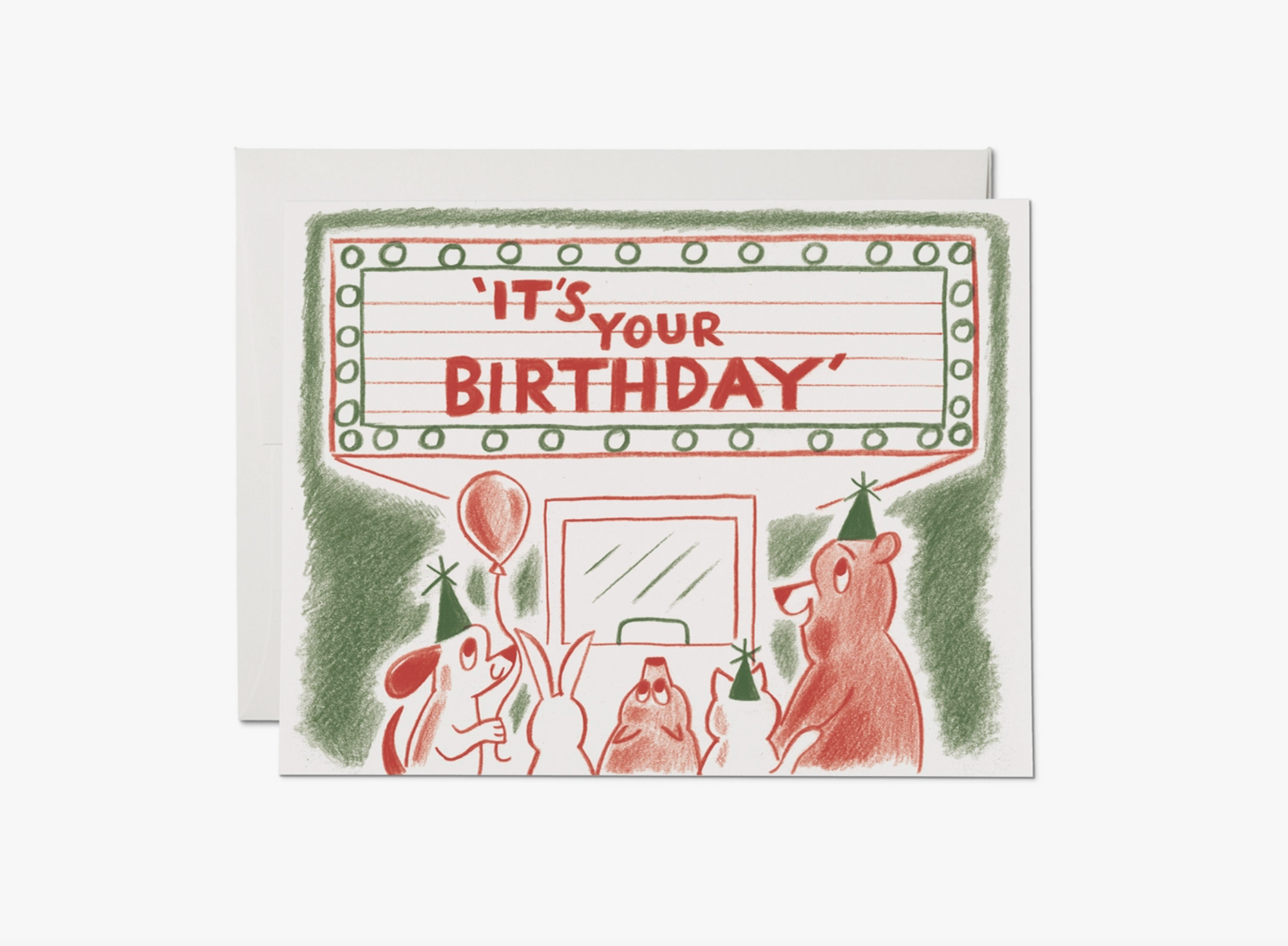 Red Cap Cards - Birthday Marquee Card