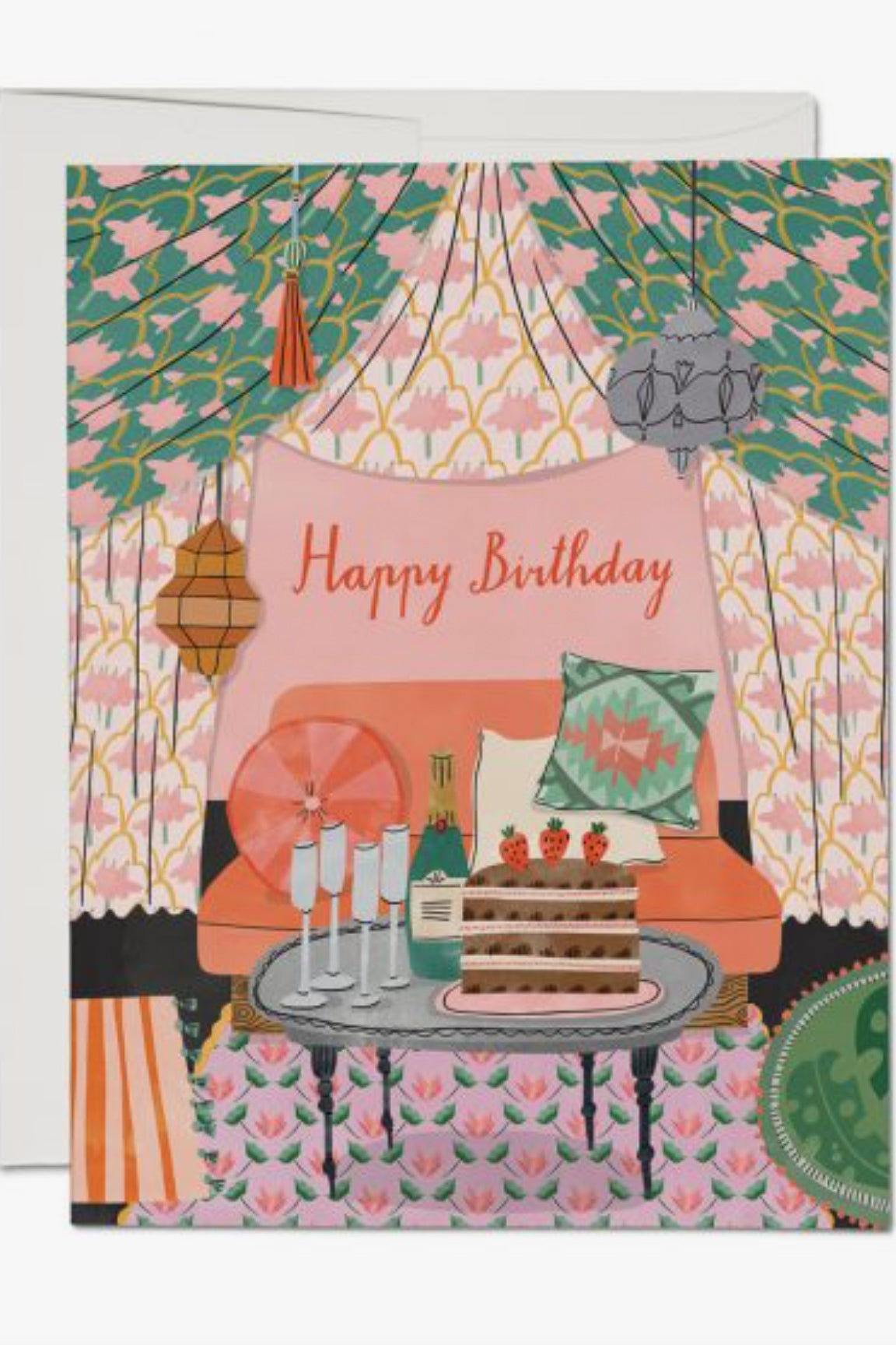 Red Cap Cards - Nomad Tent Birthday Card