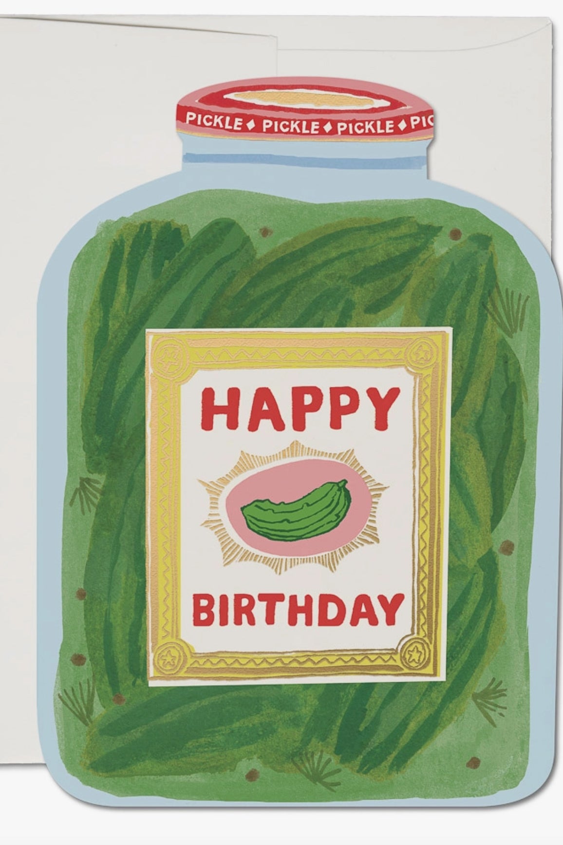 Red Cap Cards - Pickle Birthday Card