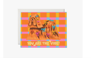 Red Cap Cards - Puppy Vibe Friendship Card