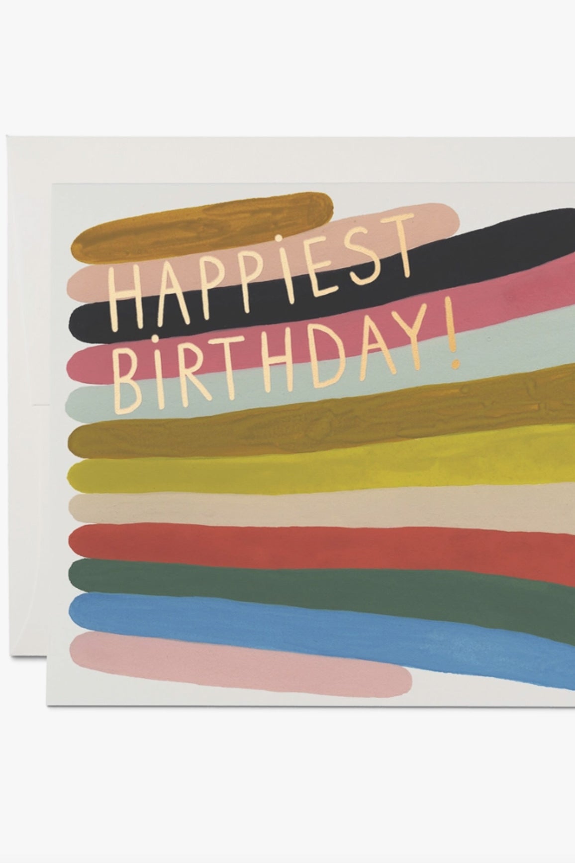 Red Cap Cards - Rainbow Stripes Birthday Card