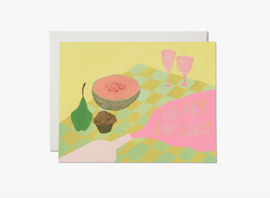 Red Cap Cards - Spilled Wine Birthday Card