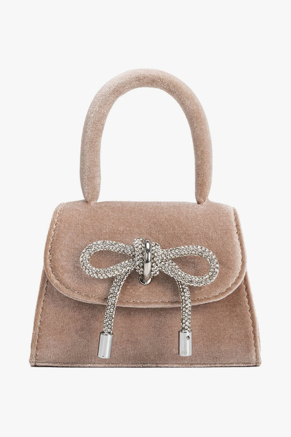 Melie Bianco - Sabrina Velvet Mini Bag - Taupe - Maude