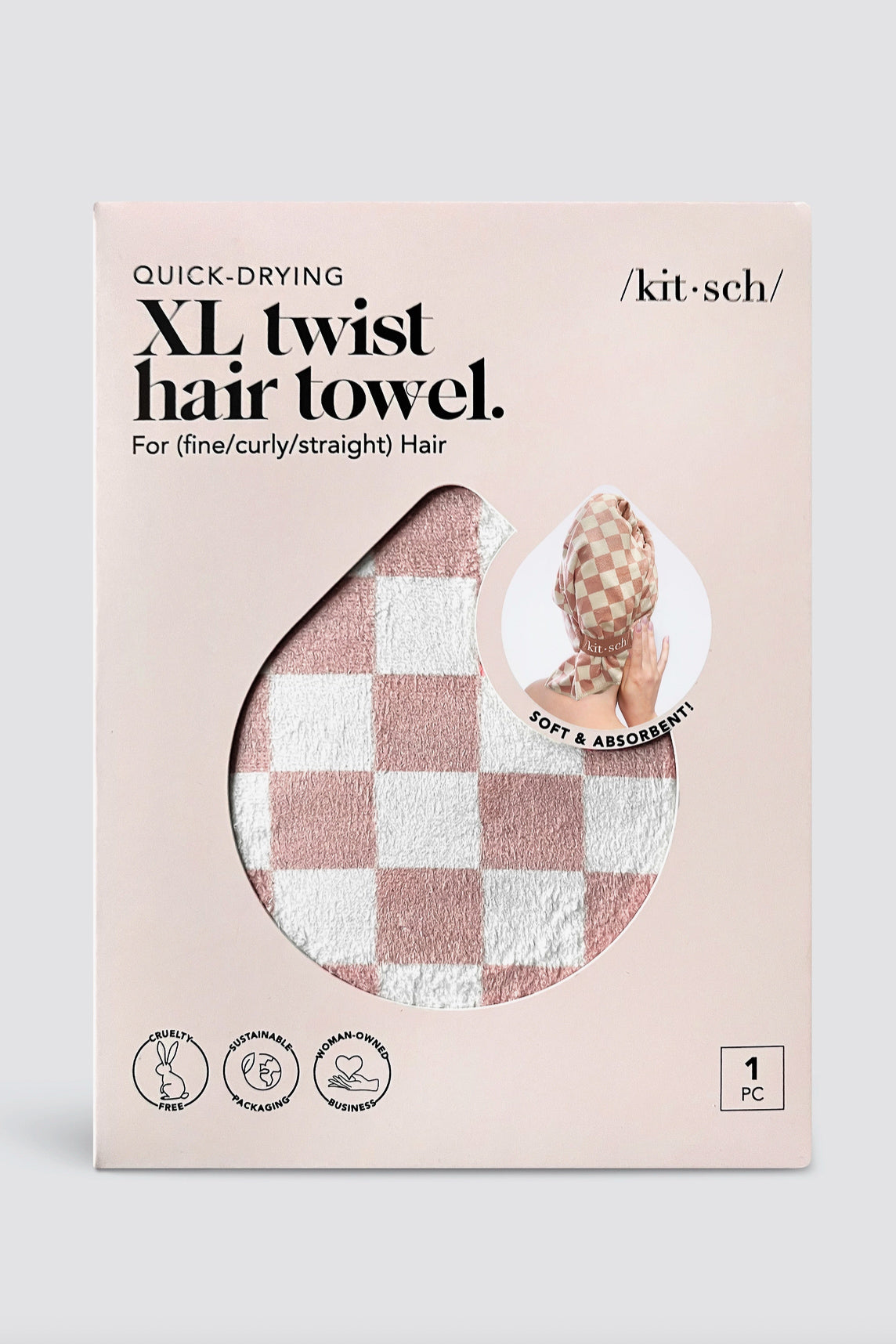 KITSCH XL Quick Dry Hair Towel Wrap