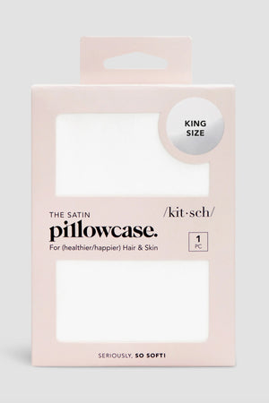 KITSCH - King Satin Pillowcase - Ivory