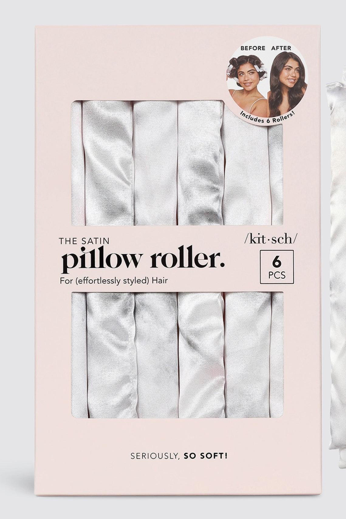 KITSCH Satin Heatless Pillow Rollers - 6pc