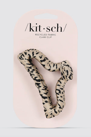 KITSCH - Satin Wrapped Claw Clip - Leopard