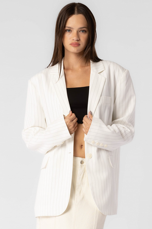 Oversized Pinstripe Blazer