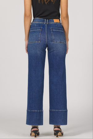 Holly Straight Leg Cuff Jeans - Midtown