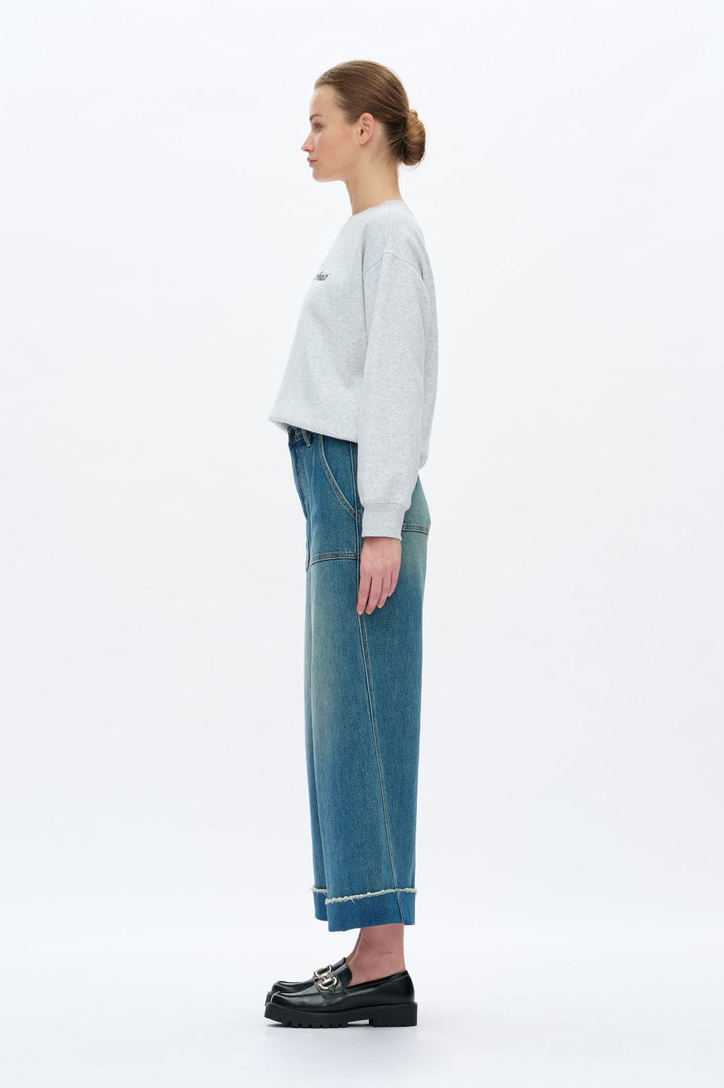 High Rise Wide Leg Jeans - Vintage Medium Blue