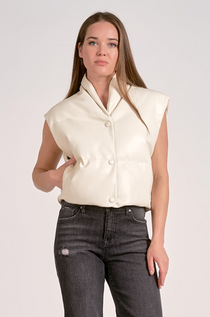 Fran Puffer Vest - White