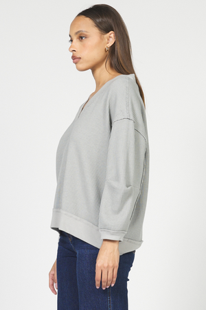 Martine V-Neck Sweater - Grey