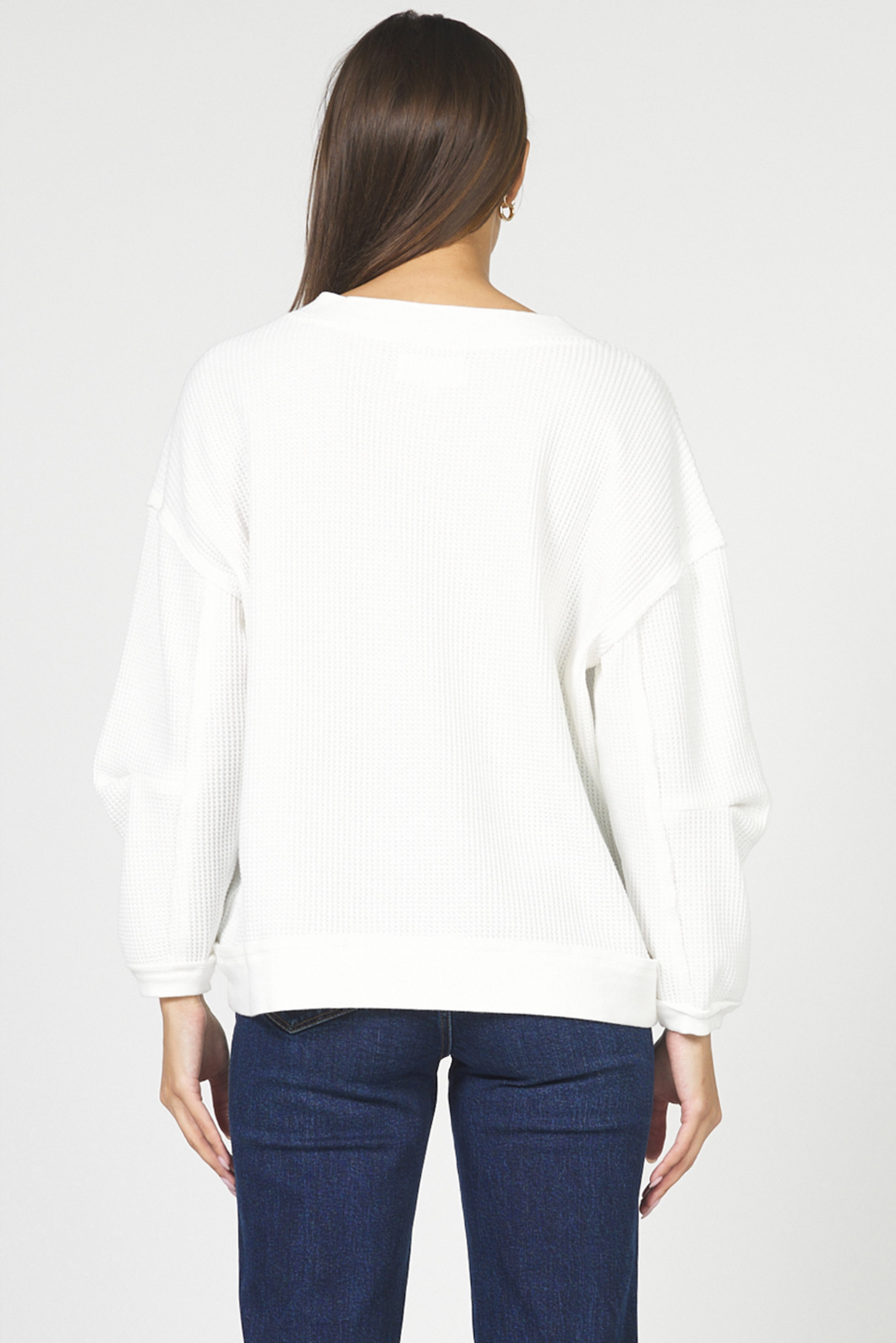 Martine V-Neck Sweater - White