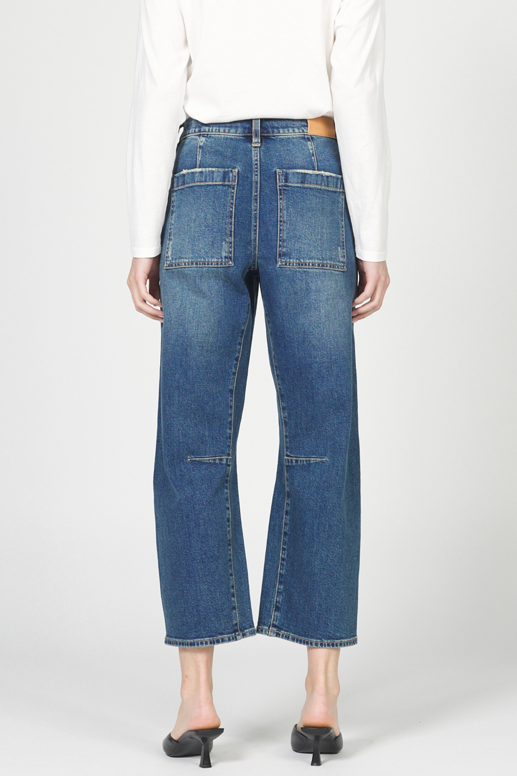 Lasso High Rise Cropped Pants - Blue Mix