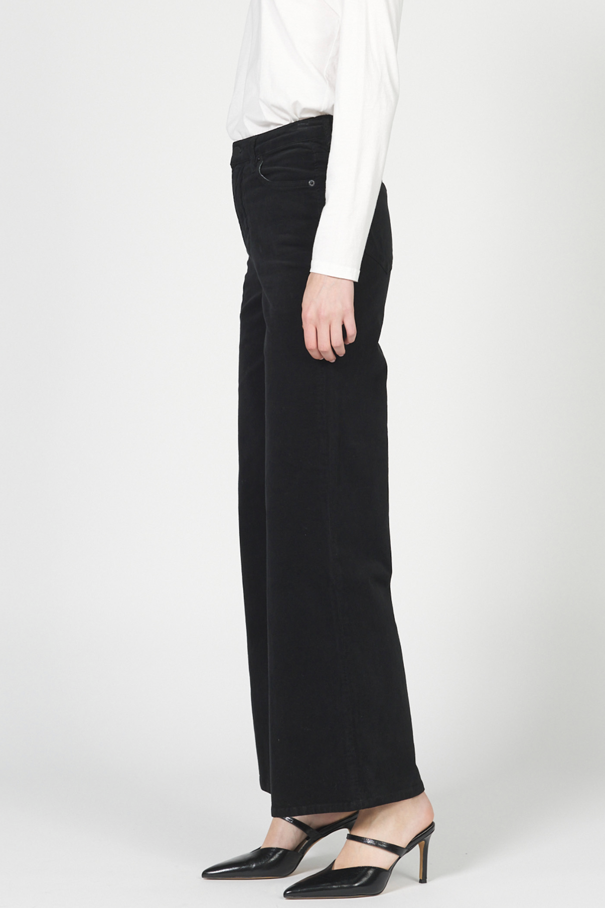 Fiona High Rise Wide Leg Jeans - Black