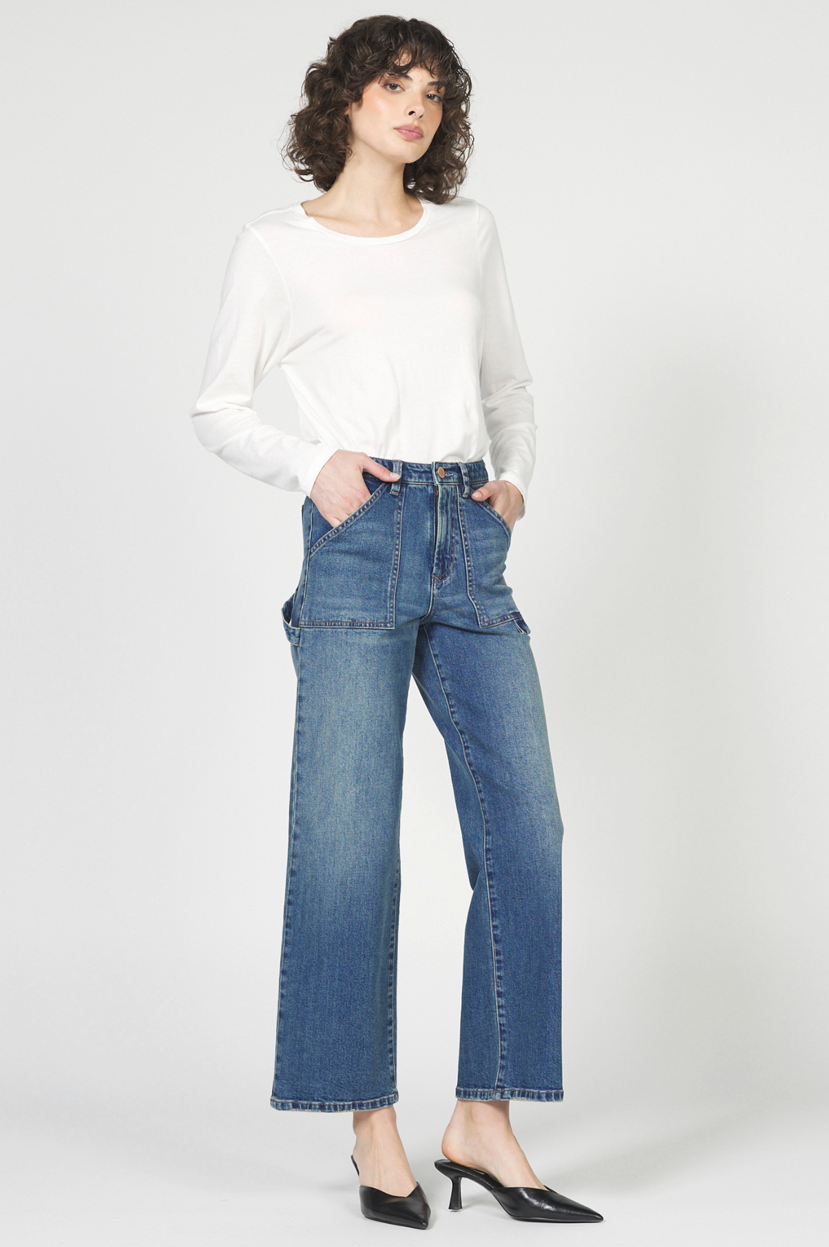Holly High Rise Denim Jeans - Moon Glow