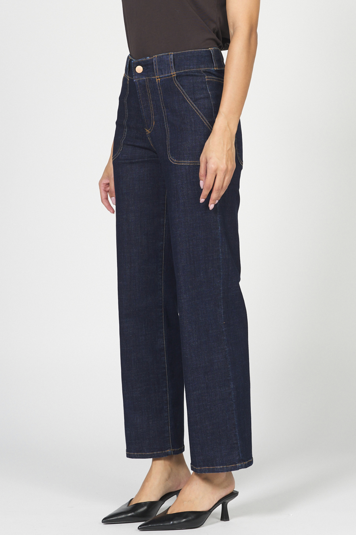 Holly High Rise Denim Jeans - Rinse Wash