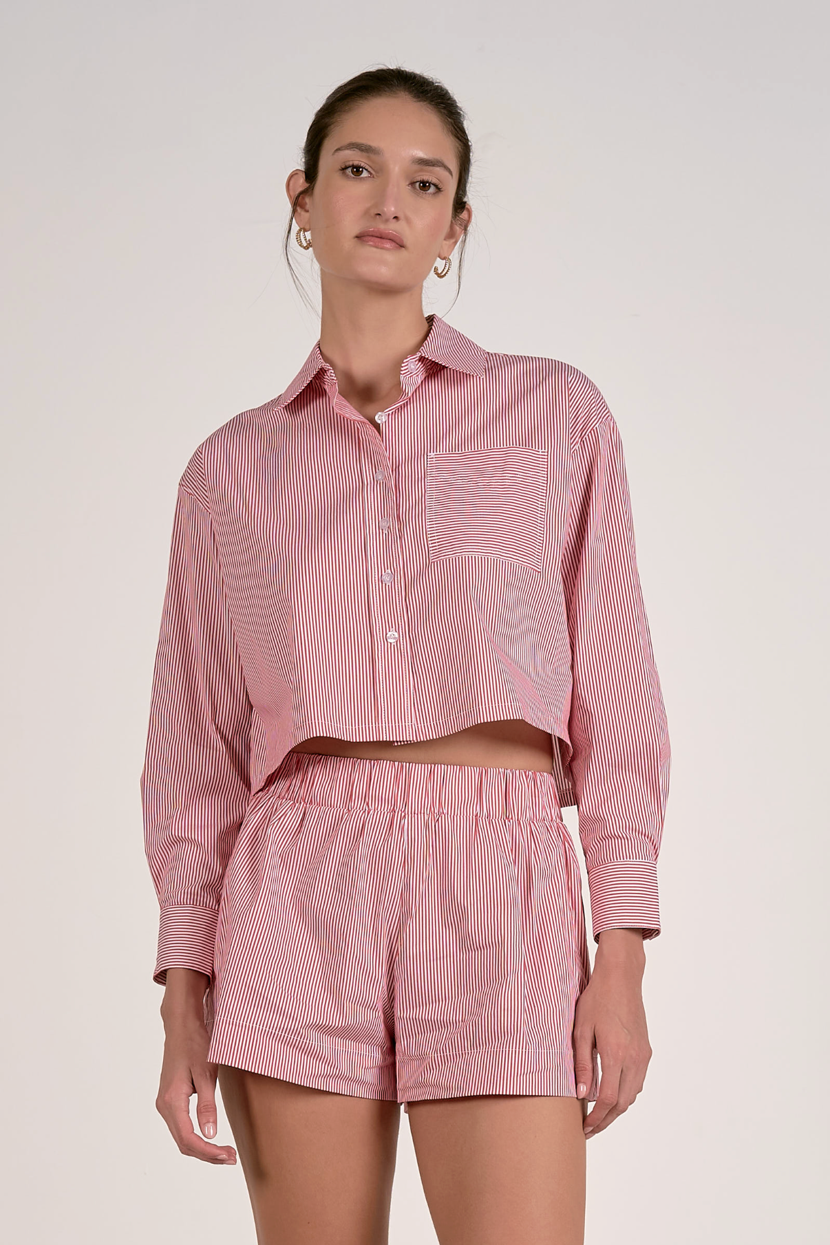 Evelyn Poplin Button Down Top
