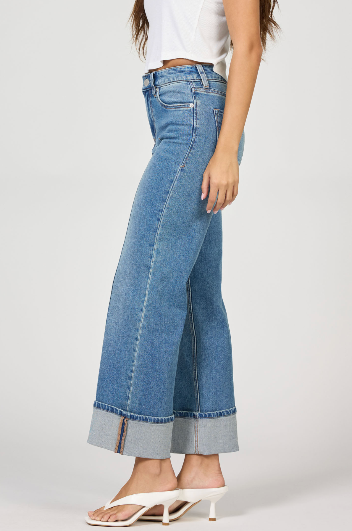 Holly High Rise Denim Jeans - Kenia