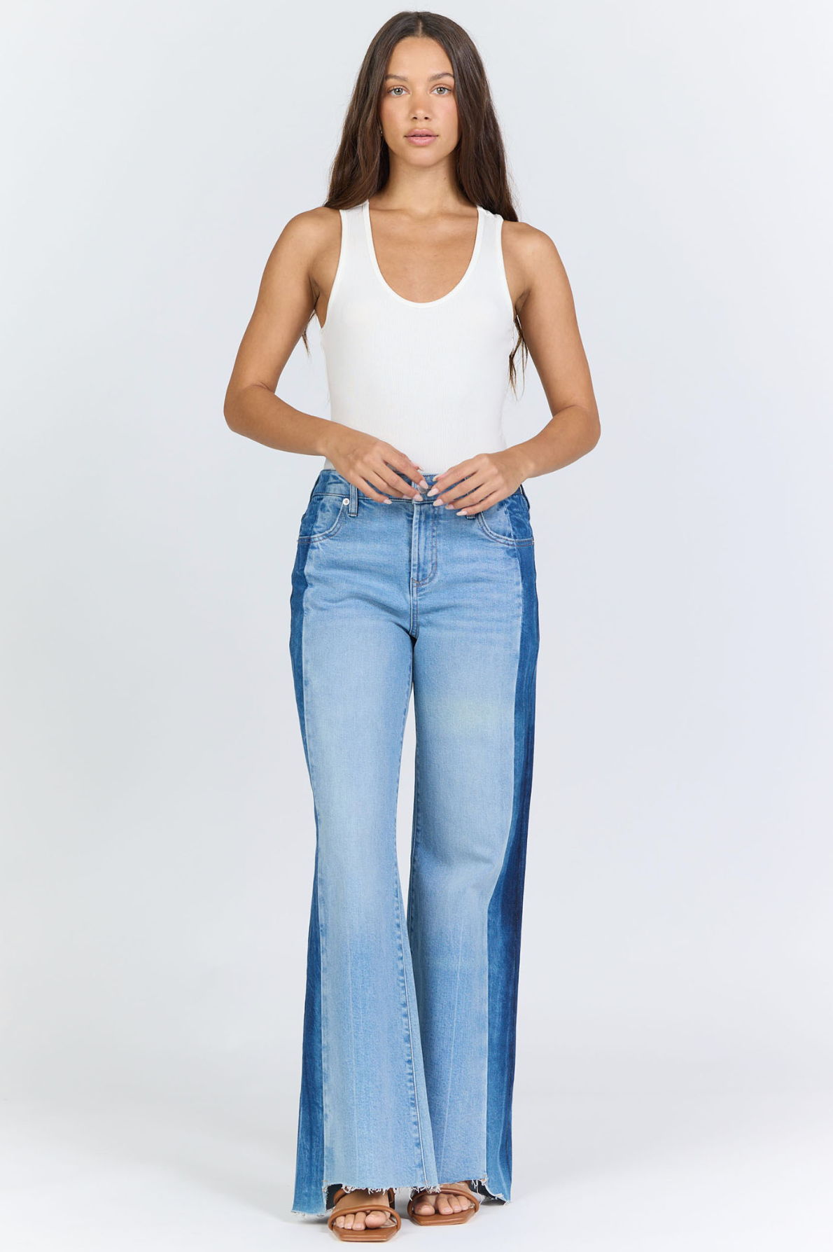Fiona High Rise Wide Leg Jeans - Tana