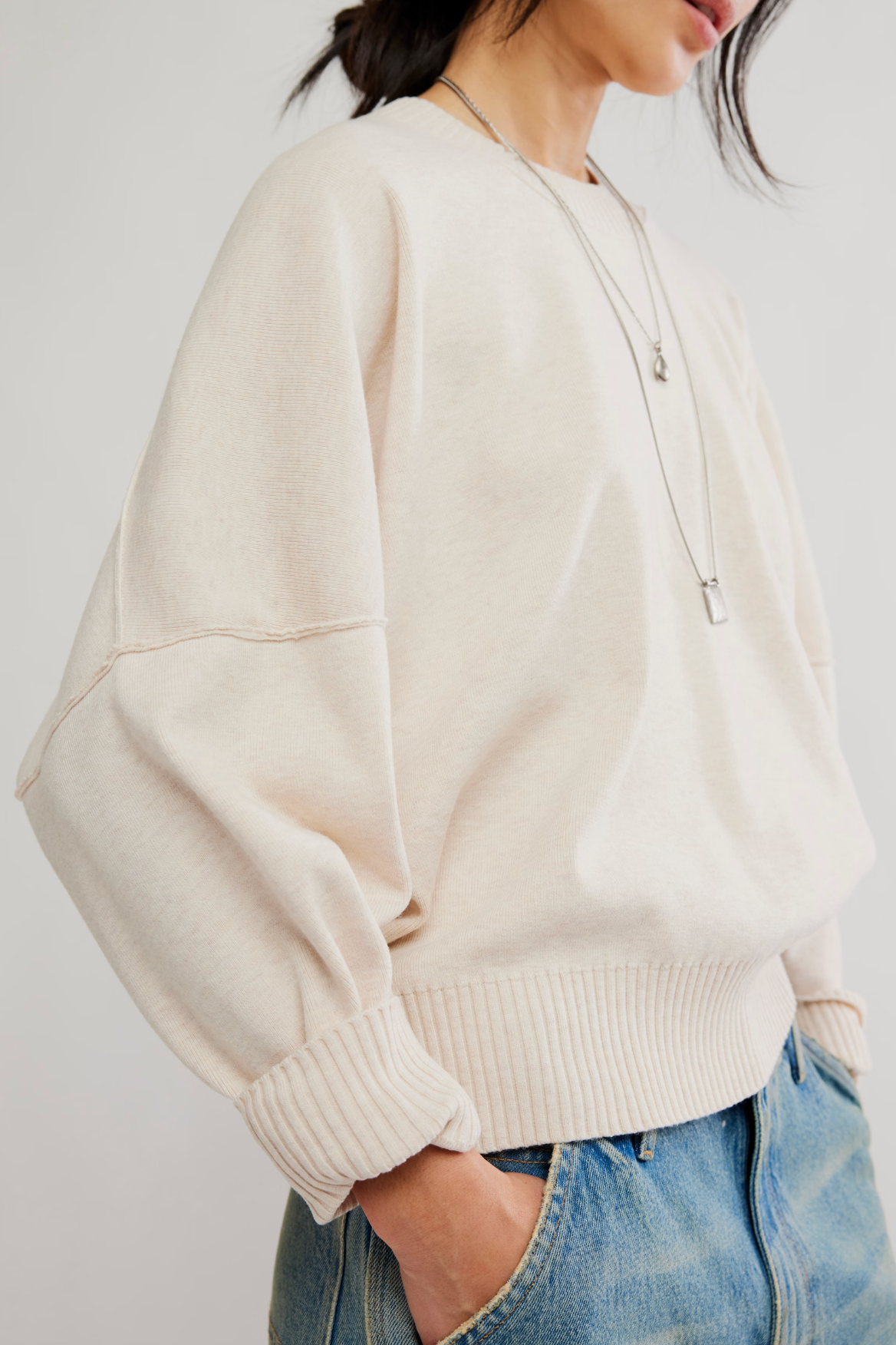 Free People - Alma Pullover - Marshmellow Heather