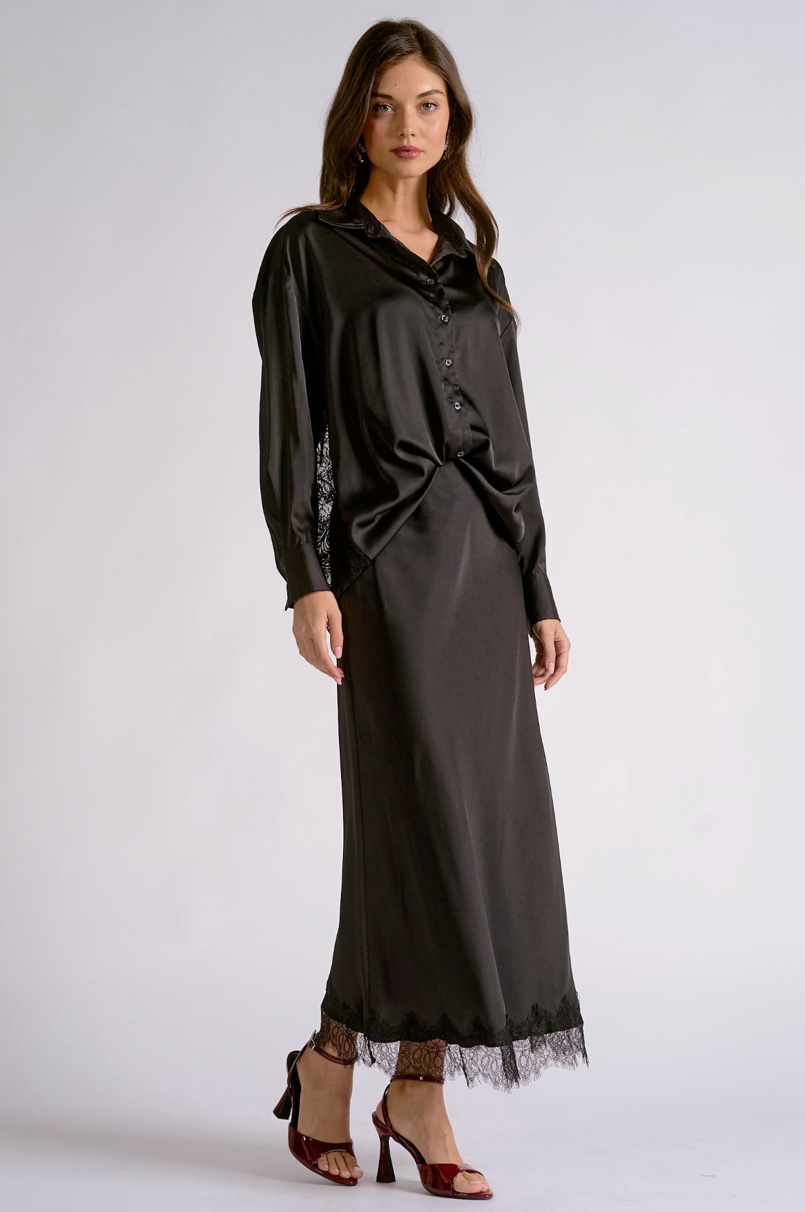 Ria Maxi Skirt - Black