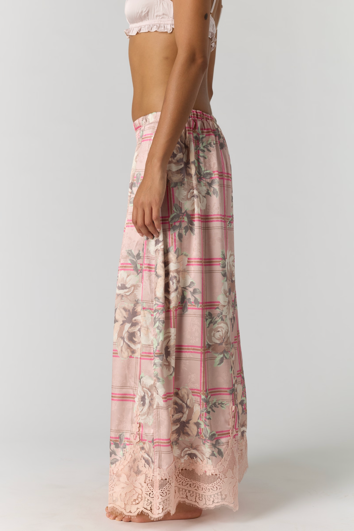Free People - Midnight Magic Pant - Pink Plaid Combo