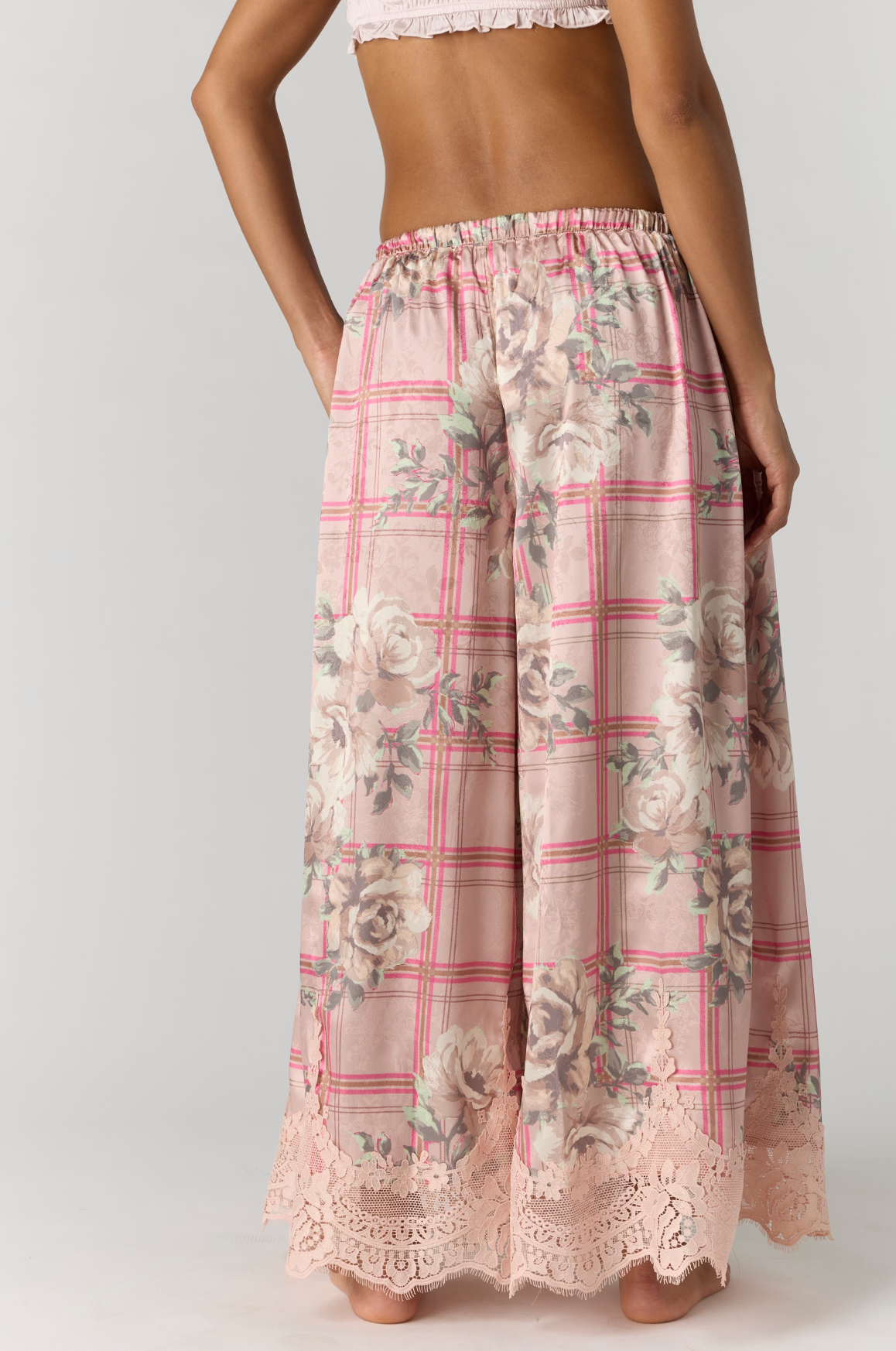 Free People - Midnight Magic Pant - Pink Plaid Combo