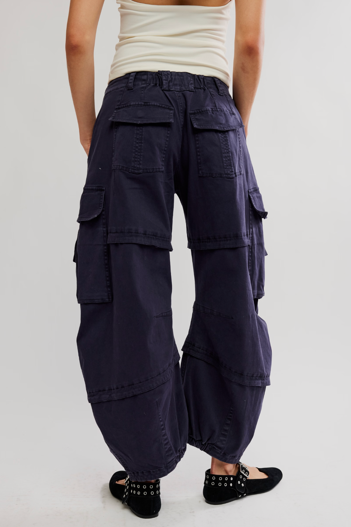 Free People - Reef Curved Cargo Pants - Black