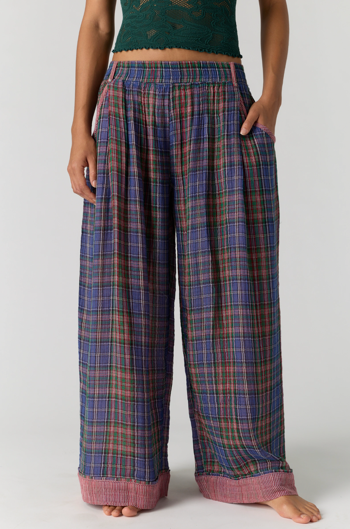 Free People - One And Done PJ Pant - Midnight Combo
